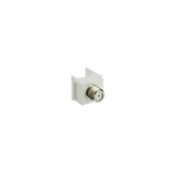 Cable Wholesale Keystone Insert, White, F-pin Coaxial Connector, F-pin Female Coupler 322-120WH - main